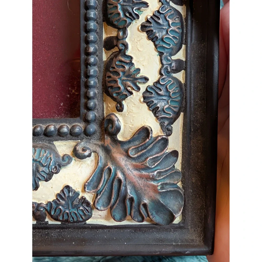 VTG Ornate Framed Wall/tabletop Cross Shadow Box Belinda Miley Style Filigree